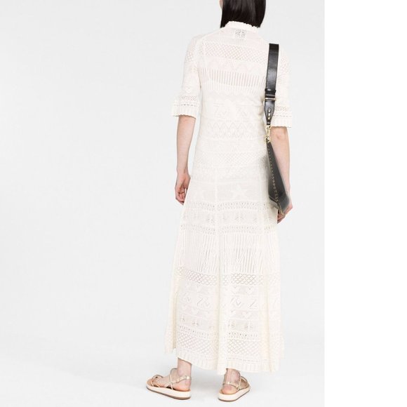 Zadig & Voltaire Cotton Pointelle Crochet Maxi Dress - Picture 3 of 8